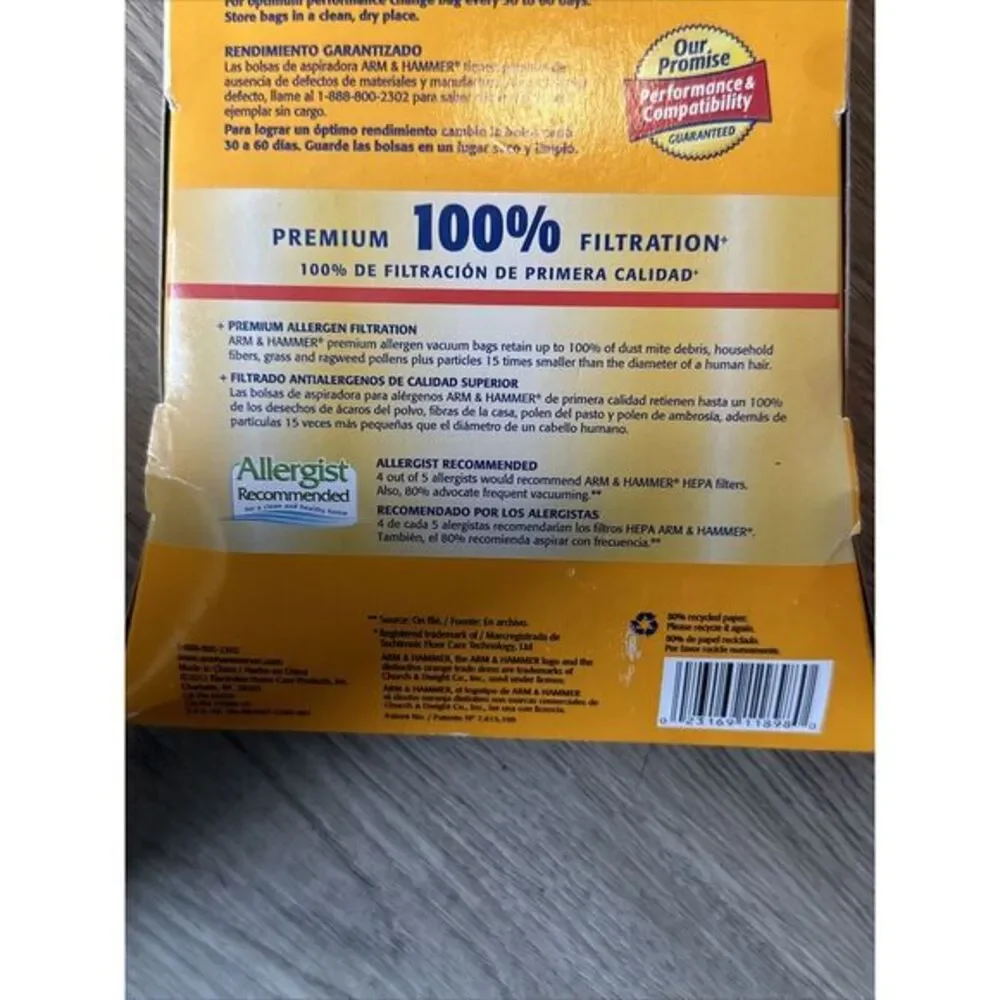 Dirt Devil D Arm & Hammer Odor Eliminating Vacuum Bags -‎ 3 BAGS  62594F